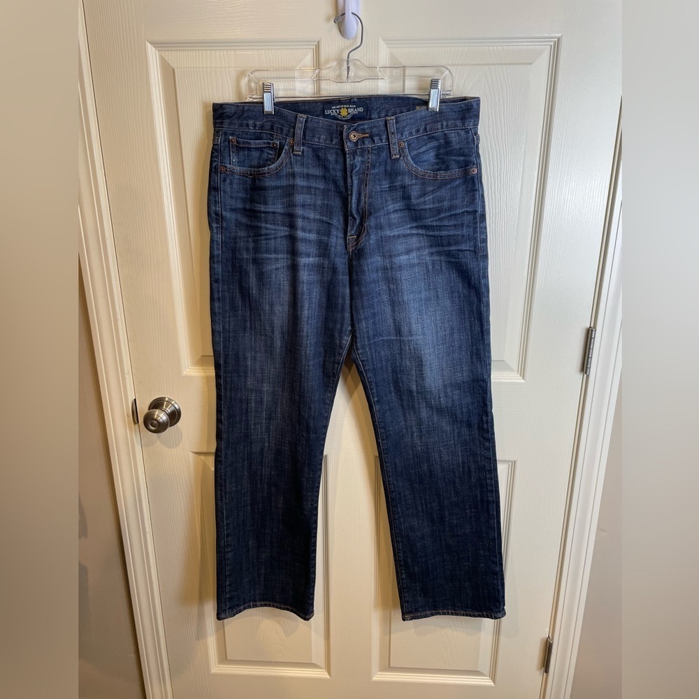 Lucky Brand Men's Dark Blue 361 vintage Straight Jeans 34 x 30